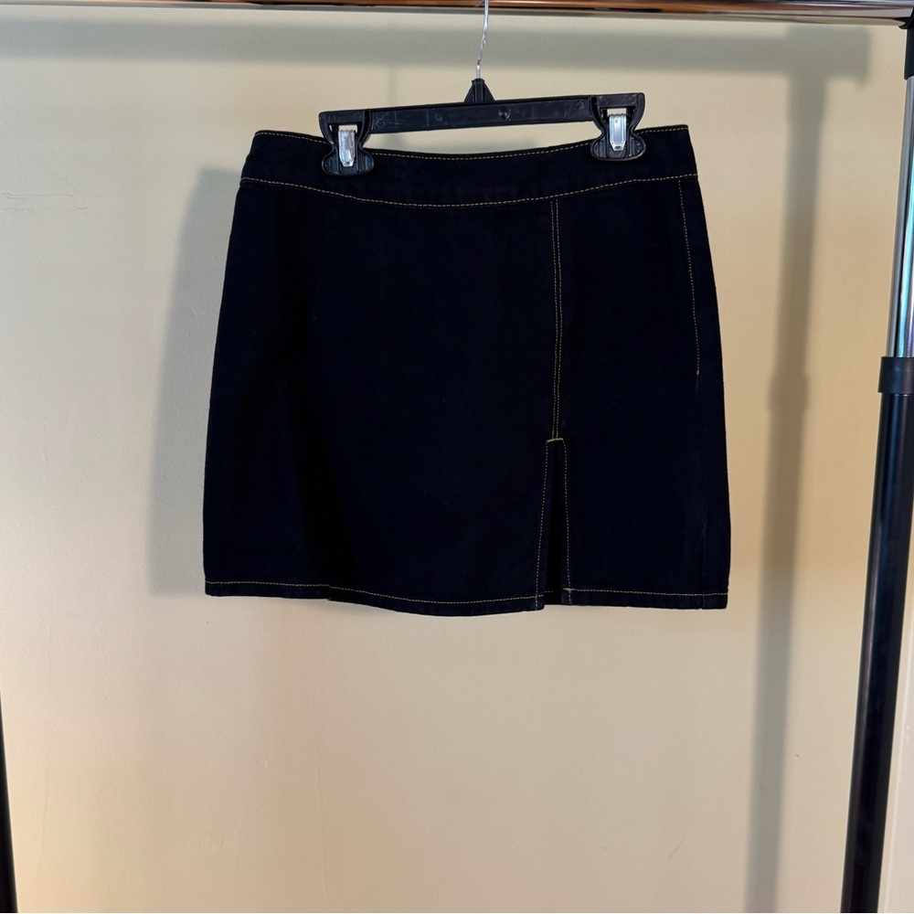 Black Denim Skirt